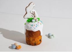 Пасхальный кулич маленький с премиальным украшением