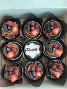 Капкейки-брауни с ягодами