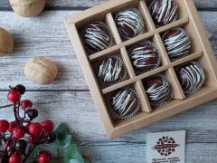 Набор 9 конфет сырные трюфели с сыром Пармезан на белом шоколаде